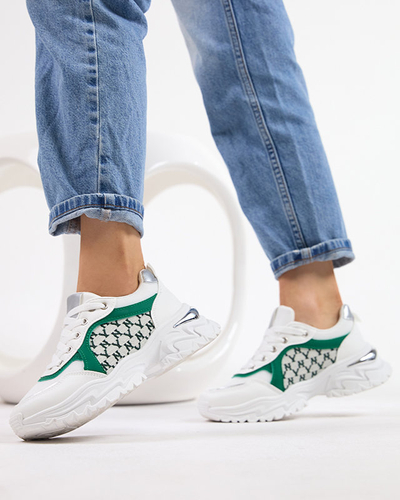 Біло-зелені жіночі кросівки Umikatu