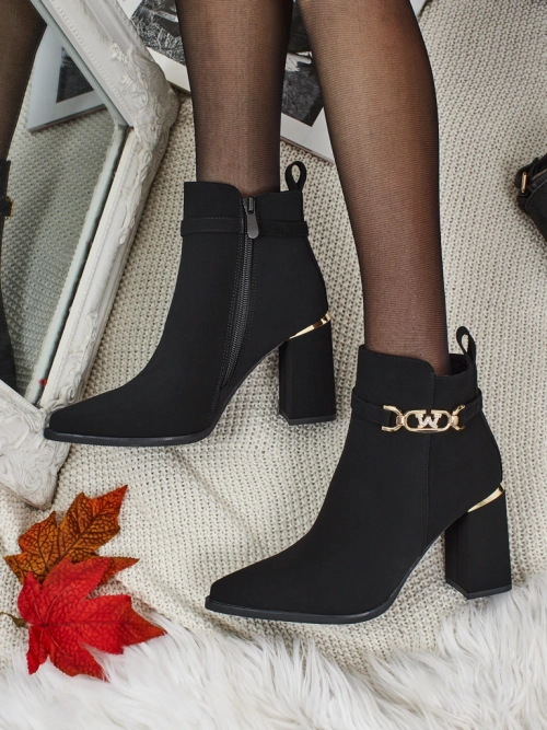 Жіночі ботильйони еко замшеві на підборах Ostirena