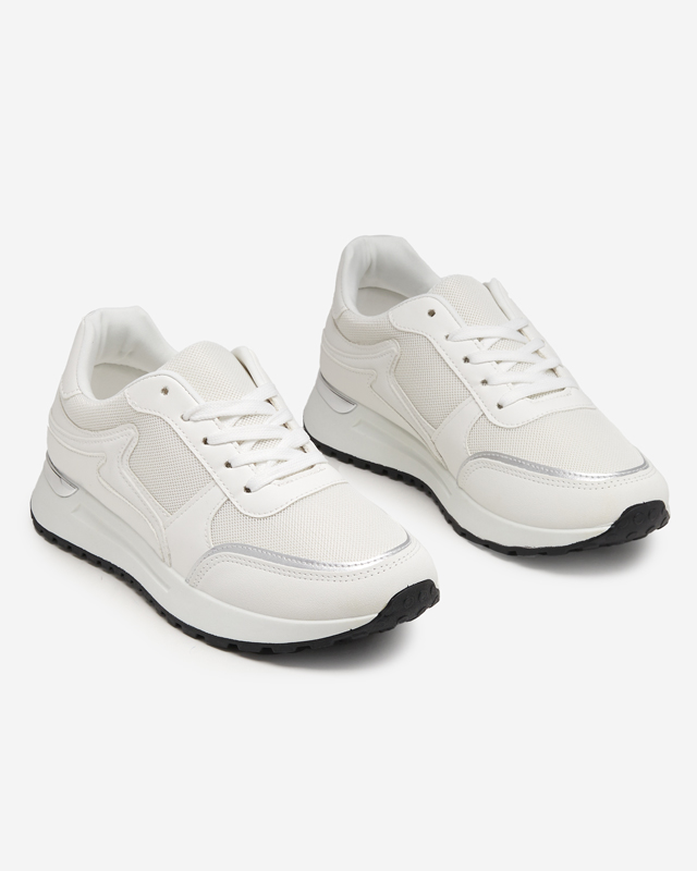 OUTLET Pastelové dámské bílé sportovní boty značky Delani - Footwear