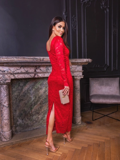 Dámské šaty Royalfashion s krajkou midi