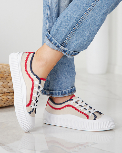 Бежеві жіночі кросівки Ladise