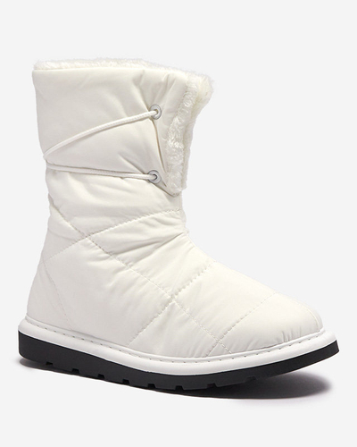Bílá dámská obuv a'la snow boots Amirfu- Obuv