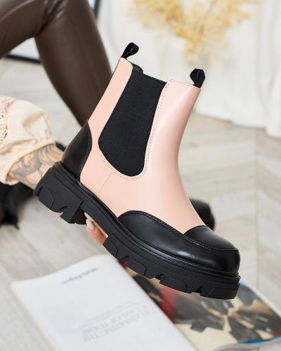 Royalfashion Růžové dámské kozačky Userrus