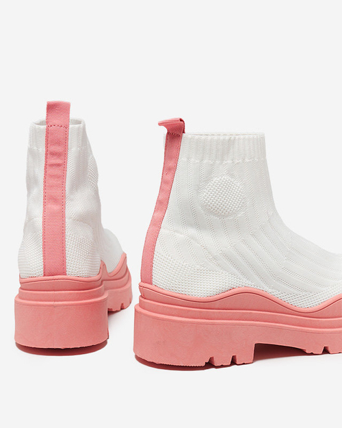 Біло-рожеві жіночі чоботи Korlico