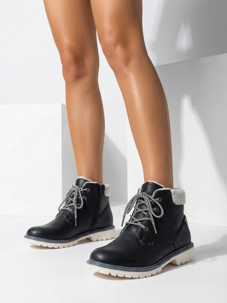 Černé chlapecké zateplené boty Tiptop - Boty