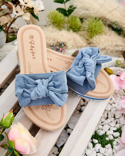 Royalfashion Жіночі шльопанці з бантом Erinner