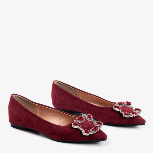 Бургундські балетки з декоративною пряжкою Візерда - Взуття 1