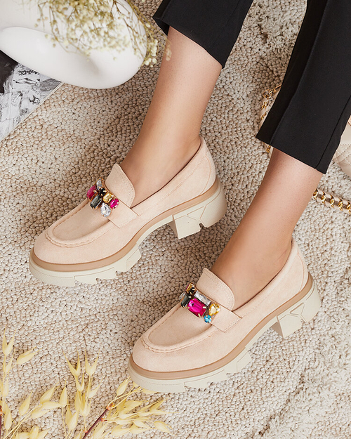 Мокасини Royalfashion з різнокольоровим камінням Sariner