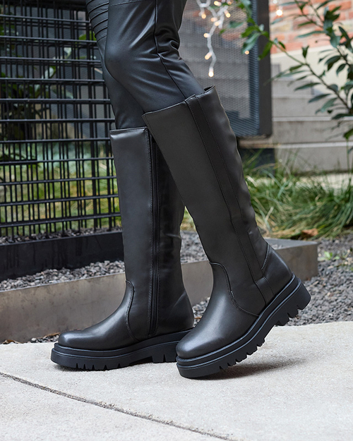 Чорні жіночі ботильйони з екошкіри Roterika - Взуття
