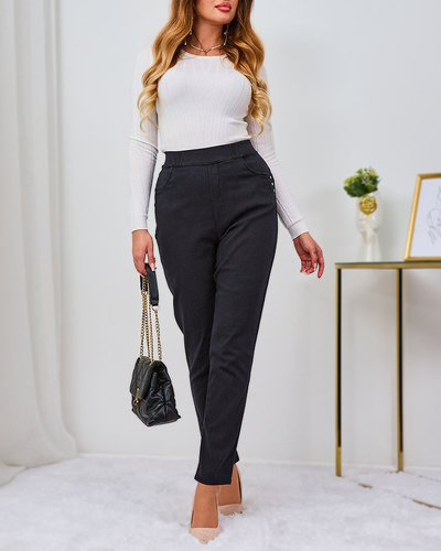 Royalfashion Černé dámské tregíny PLUS SIZE