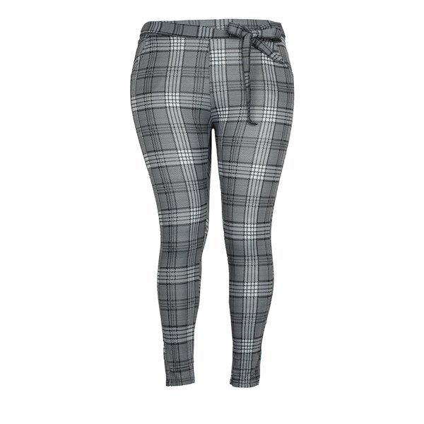 Šedé kostkované kalhoty - Kalhoty 1