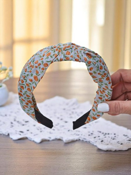 Royalfashion Čelenka s mašlí ve květinovém vzoru Lilia