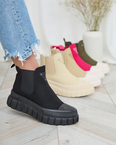 Royalfashion Černé dámské vysoké tenisky Nexeri