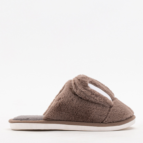 Коричневі жіночі капці з вушками Crolisia