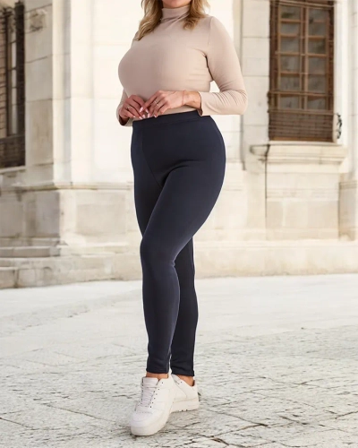 Royalfashion Dámské zateplené tregínové kalhoty PLUS SIZE