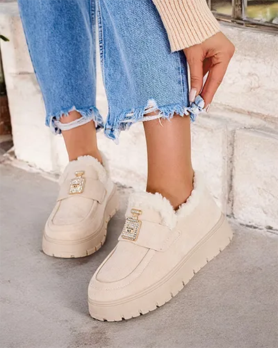 Royalfashion Dámské zateplené mokasíny Viserr