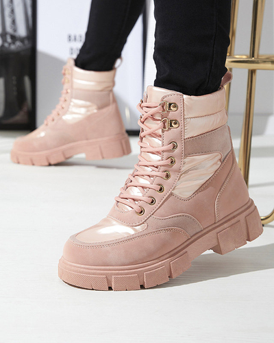 Růžové dámské zateplené boty Kasemi- Footwear