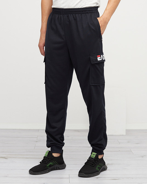 Темно-сині чоловічі спортивні штани з кишенями - Одяг