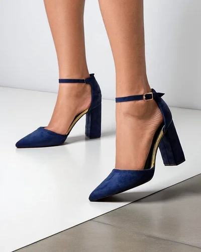 Royalfashion Dámské ekologické semišové lodičky Calde