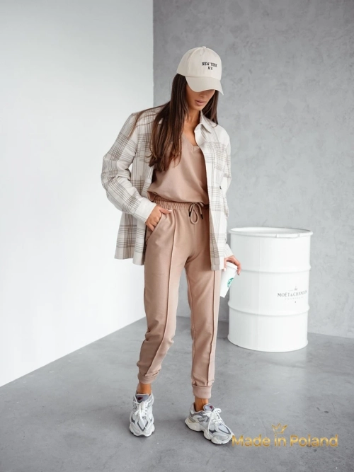 Бежевий Комплект Livia з V-подібним Вирізом