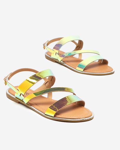 Золоті жіночі голографічні босоніжки Ajazz- Footwear