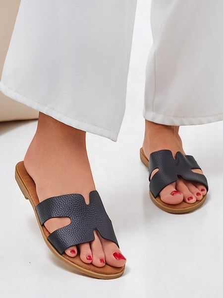 Royalfashion Dámské pantofle s plochou podrážkou, ležérní styl