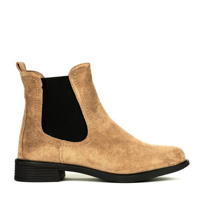 Бежеві черевики з еко-замші Abelia - Взуття