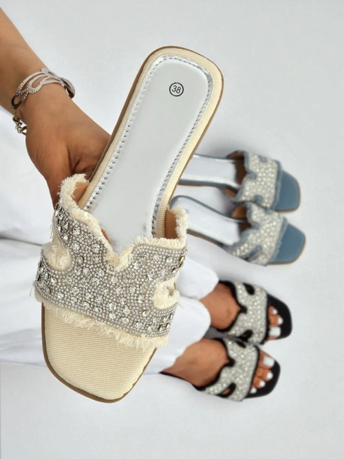 Royalfashion Жіночі босоніжки з стразами CrystalEase