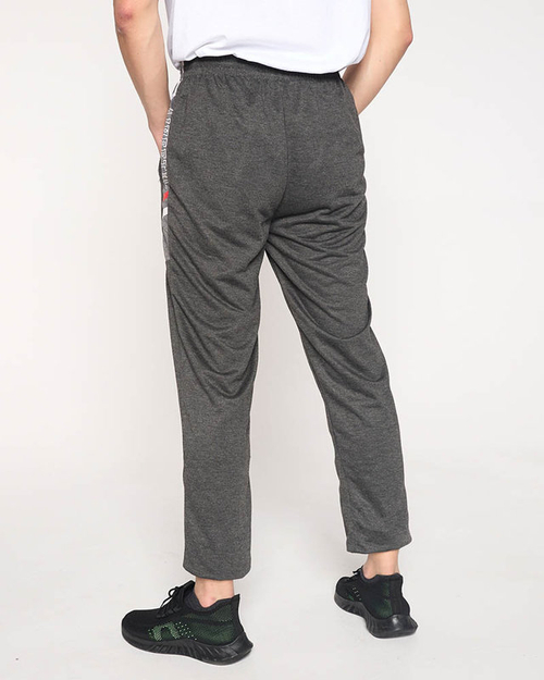 Темно-сірі чоловічі спортивні штани з написами