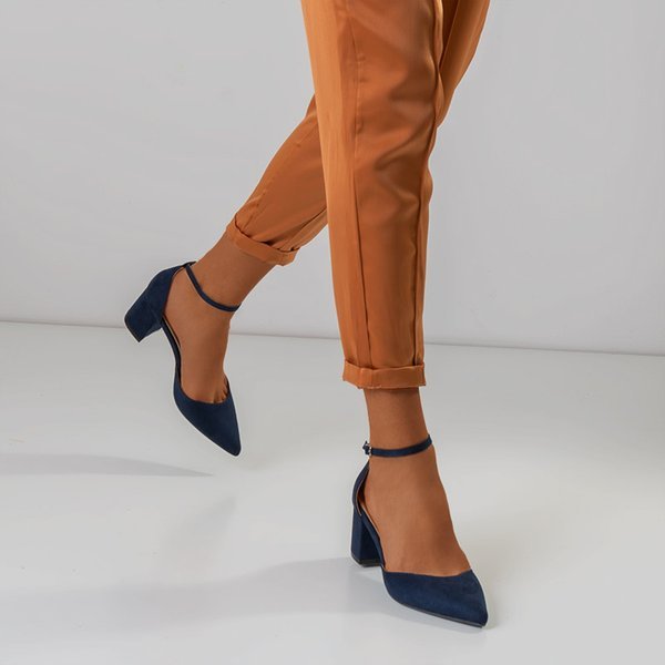 Tmavě modré dámské sandály na postu Rumil - obuv