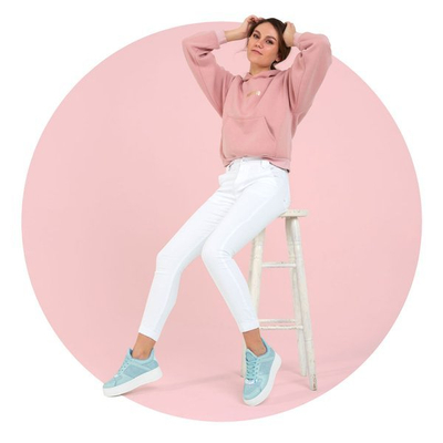 Modré sportovní boty na platformě Salsa - Obuv 1