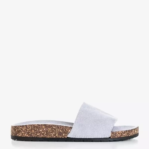 OUTLET Сірі жіночі тапочки Ratia - Взуття