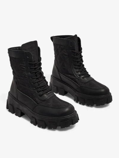 Eko kožené šněrovací dámské boty Solvi