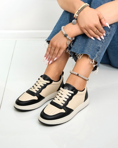 Royalfashion Béžovo-černá sportovní obuv Colorburst Classics