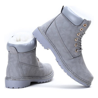 Ocieplane trapery w kolorze szarym  Charlie - Obuwie