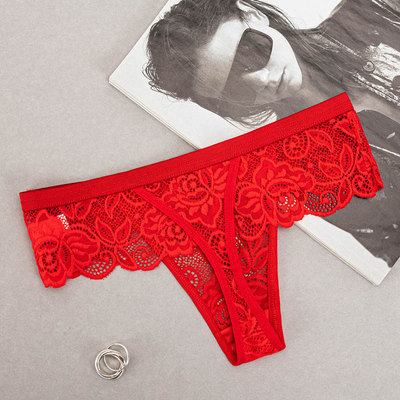 Dámská červená krajková tanga - Spodní prádlo