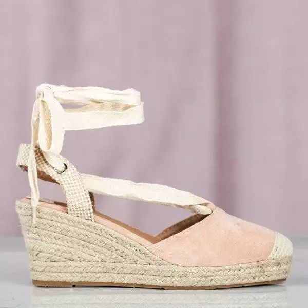 OUTLET Růžové espadrilky s klíny Margaretta - Boty