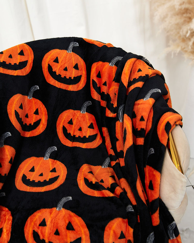 Royalfashion Halloweenská deka přehoz na postel v dýních 160x200