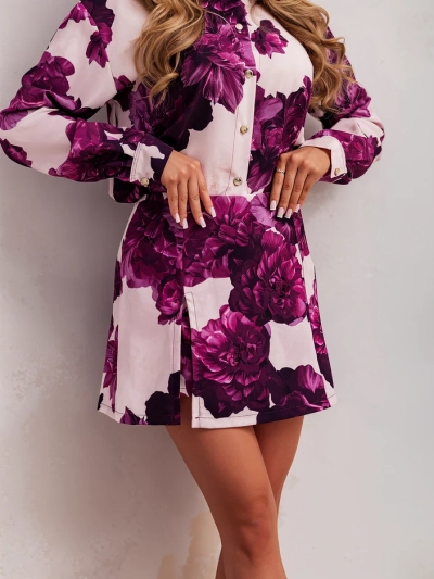 Royalfashion Жіночий квітковий комплект з зав'язаним піджаком та шортами