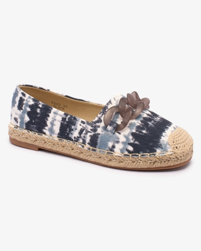 Royalfashion Černé dámské espadrilky s potiskem Serffio