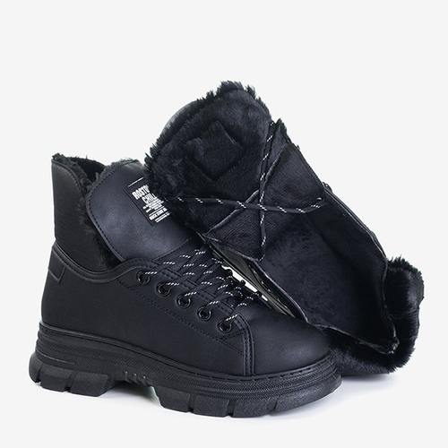 Жіночі чорні туристичні черевики з хутром Rostorie - Взуття