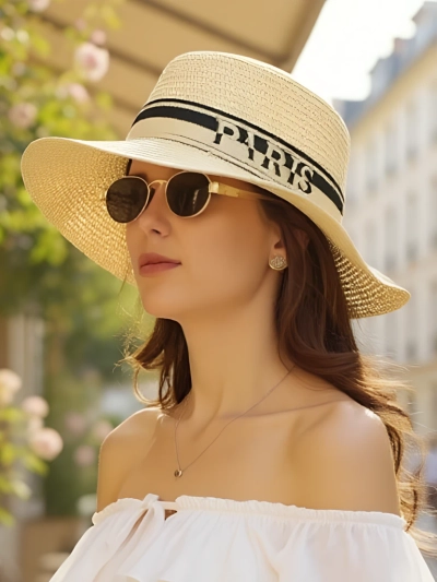 Royalfashion Dámský slaměný klobouk Elegance Stuha