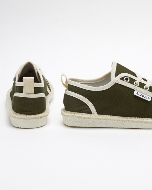 Мокіда зелені ткані жіночі кросівки - Взуття