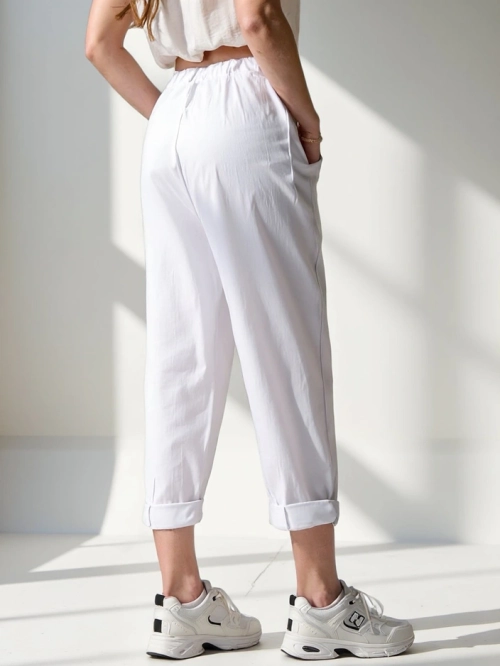 Royalfashion Жіночі хакі штани з віскози