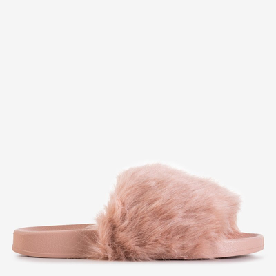 Dámské práškové pantofle s kožešinou Danita - Obuv