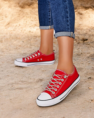 Royalfashion Dámské tenisky s ozdobnými tkaničkami Timi