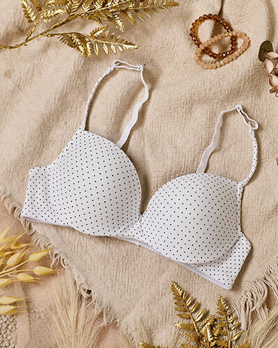Royalfashion Dámská puntíkatá podprsenka