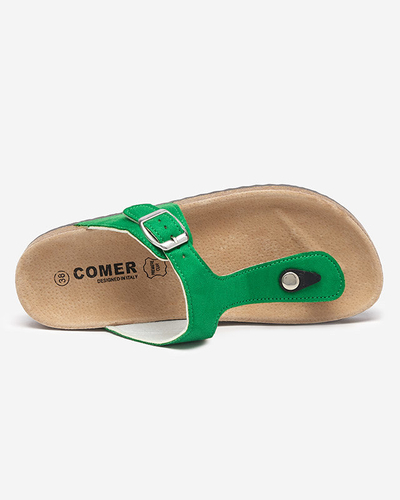 Зелені жіночі шльопанці Sodifo