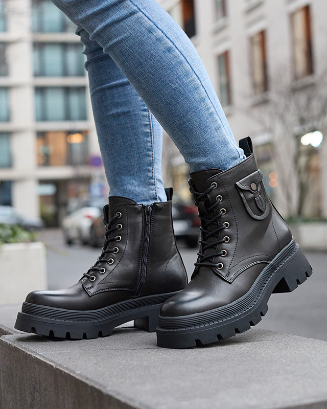 Dámské boty bagger v černé barvě Neroniu - Obuv