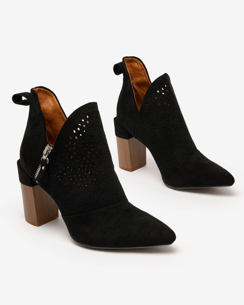 Royalfashion Чорні жіночі ботильйони на високій шпильці Swerros